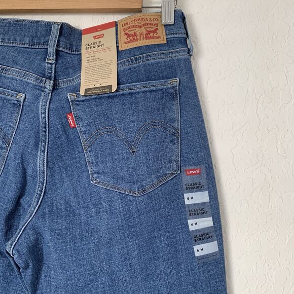 NWT Levis Jeans Classic Straight Women 28/6 Blue Denim Normcore Casual School - Picture 6 of 15